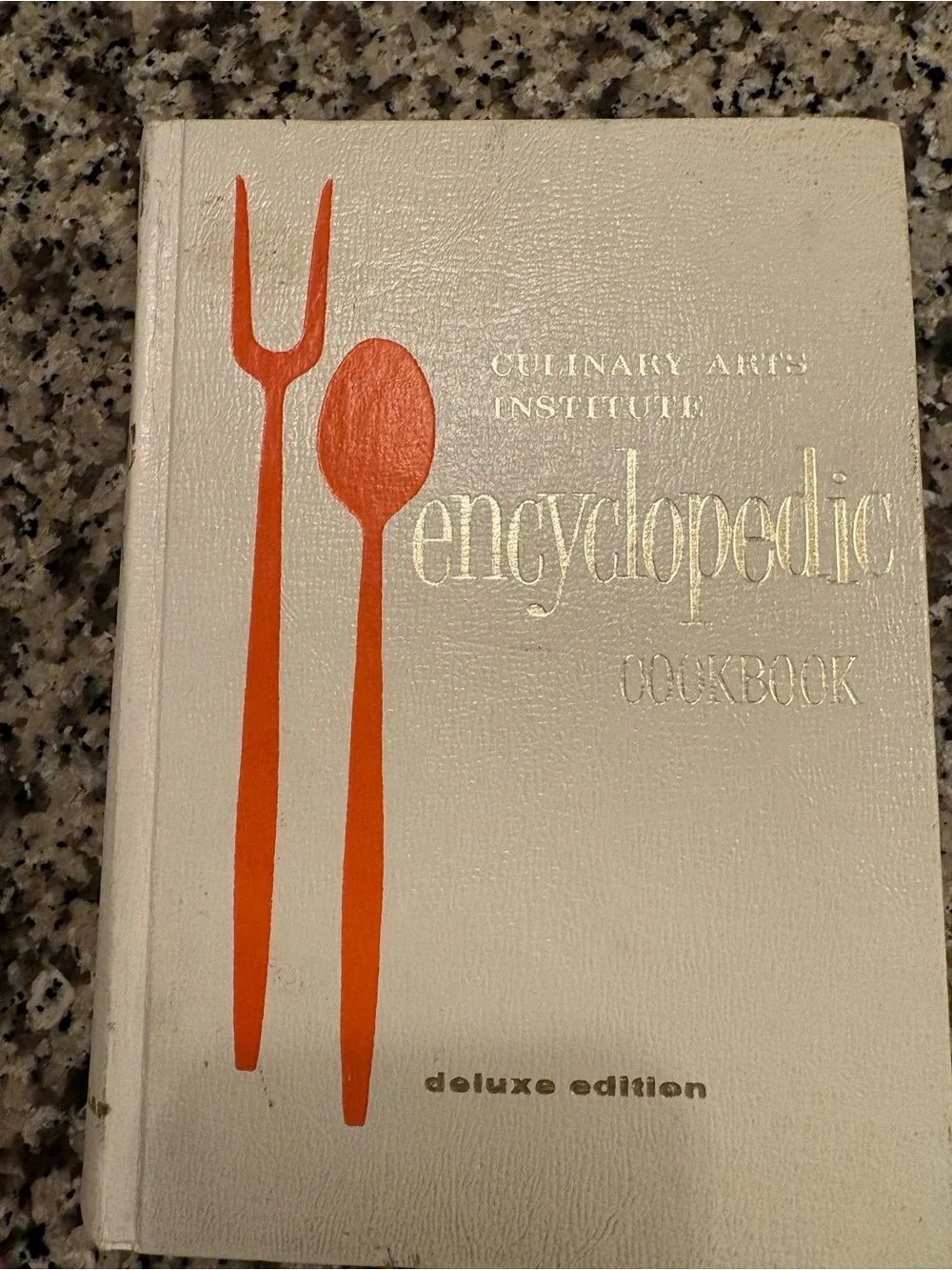 Encyclopedic Cookbook by Culinary Arts Institute— 1976 White with Orange Accents